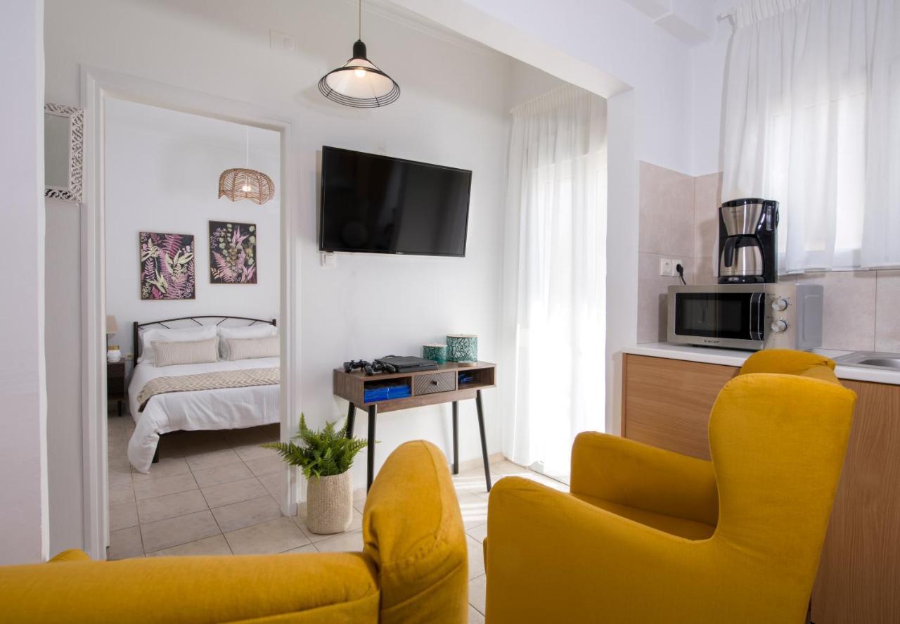 Center Manolia Dream 1 Bedroom Apartment 100M Away From The Beach 干尼亞 外观 照片